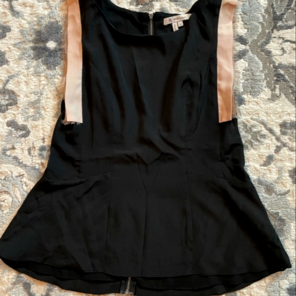 BCBGENERATION blouse, black with tan accents